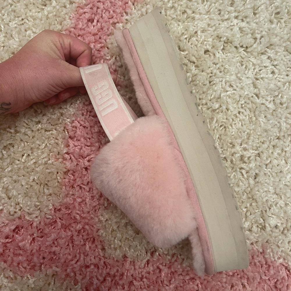 UGG Pink Fluffy Slippers